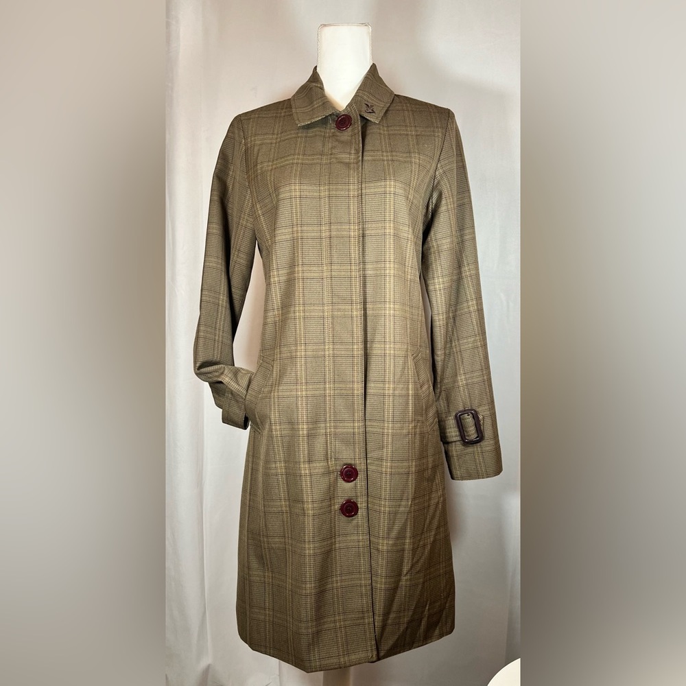 HURLEY Women’s Brown Tan Trench Peacoat with Buckle & Button Details Full Zip M